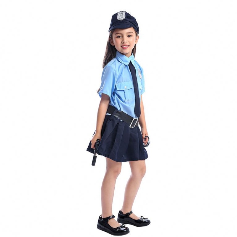 Girls Halloween Cop Officier Kostuum Kinderen Kinder Rollenspel Cosplay Cosplay Man Uniform Party Fancy Dress