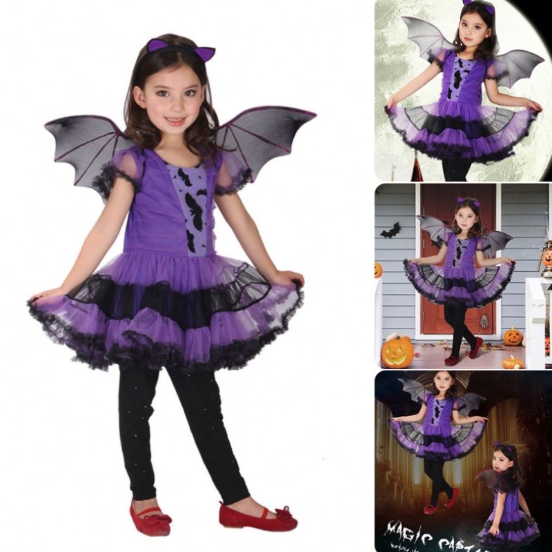 Halloween -kostuum voor kinderen babymeisjes kinderen heksen kostuum meisje cosplay carnaval feest prinses fancy verkleedkleding