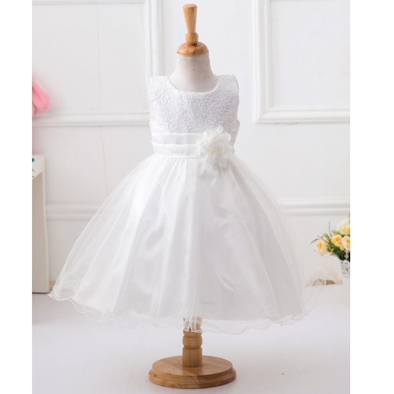 Nieuwe meisjes Flower Elegant Causal Princess Party Jurken Kinderen Kleding Kerst verjaardag Wedding Party Baby Girl Dress