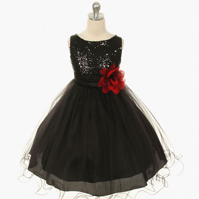 Nieuwe meisjes Flower Elegant Causal Princess Party Jurken Kinderen Kleding Kerst verjaardag Wedding Party Baby Girl Dress