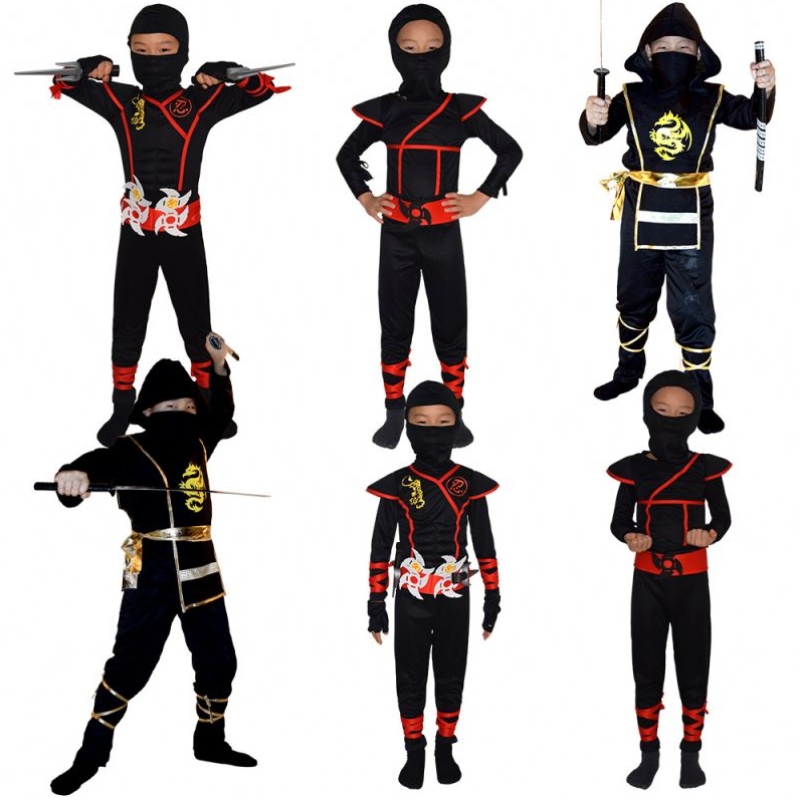 Jongens meisjesninja cosplay feest fancy jurk dagger mes darts carnaval helloween zwaardvechter hoor pak kinder kostuum