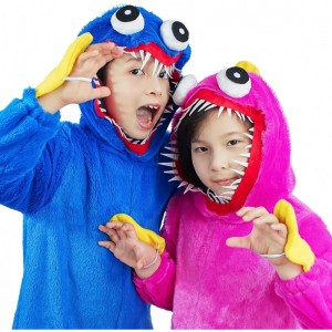 Wuggy kostuum Poppy Playtime Game Character Plush Jumpsuit Horror Scary Soft Gift for Kids Carnival Party Cosplay Kleding