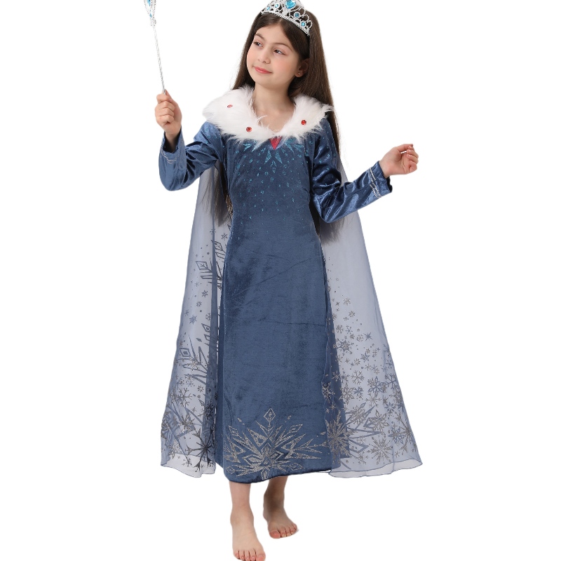 Hot Sale echte Elsa Princess Dress Kids Elsa Cosplay kostuum