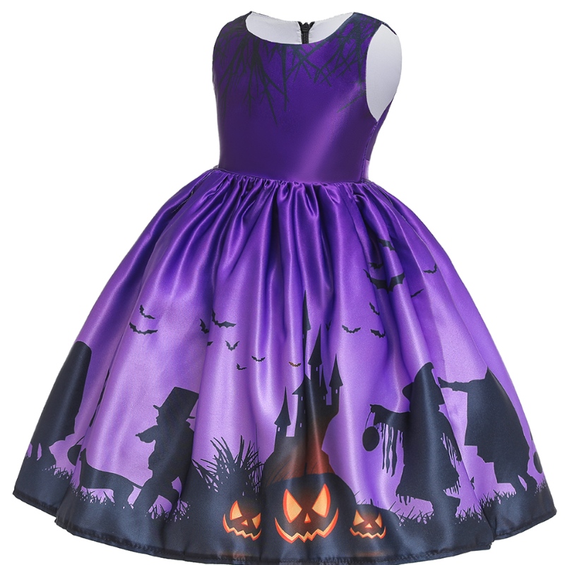 Kinderen van kinderen print Halloween Princess Dress voor Halloween