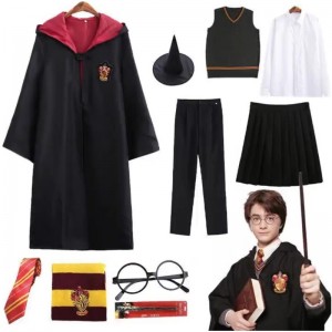 2022 Hot verkopen Harry Cosplay kostuumkinderen en volwassen pottenbakkel voor Halloween -feestkostuums