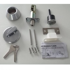 3502 zinklegering hoogwaardige single cilinder Deadbolt lock-satinnikkel, eigentijdse ronde dodebolt deurknop slot