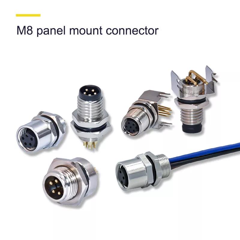 m5 m8 m12 m16 m23 connector 2 3 4 5 6 8 12 17 pin IP68 waterdichte paneel mount mal adapter connector