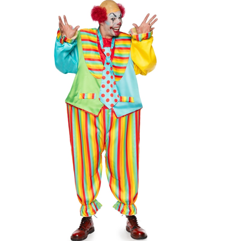 CIRCUS CLOWN COSTUME VOOR MANNEN