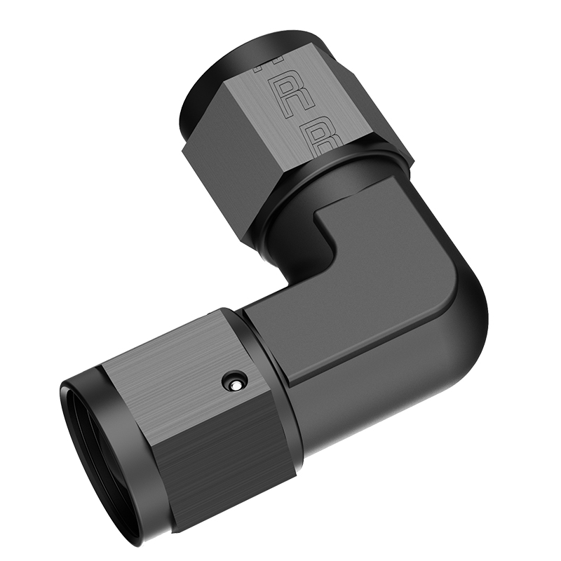 Vrouwelijk aan Vrouwelijke 90-graden Swivel Coupler Fitting Adapter Union Aluminium geanodiseerd