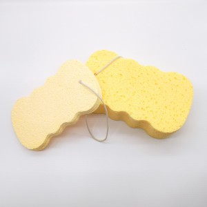 Bad hydraterende kleur hout pulp katoen Sterke decontaminatie badspons Cellulose houten pulp spons