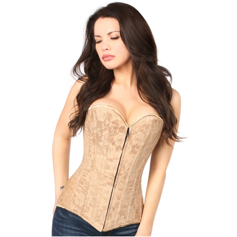 DURK BEIGE LACE OVERBUST CORSET