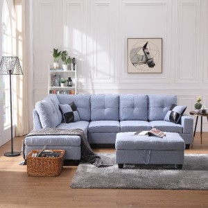 Stoffen Sectionele Sofa Woonkamer Sofa Set met opslag