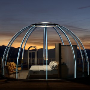 6 Meters Luxe Transparante koepeltent geodesische openluchtcamping koepeltent voor resort hotel, Camping, Openluchtactiviteiten