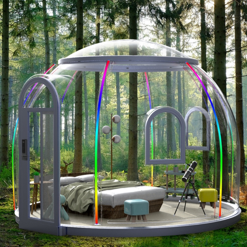 3.5 Meters Luxe Transparante koepeltent geodesische openluchtcamping koepeltent voor resort hotel, Camping, Openluchtactiviteiten