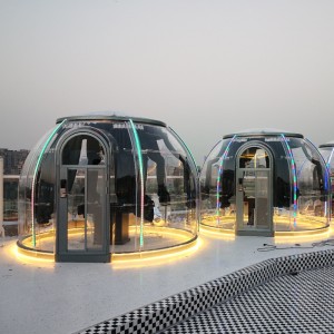 3.5 Meters Luxe Transparante koepeltent geodesische openluchtcamping koepeltent voor resort hotel, Camping, Openluchtactiviteiten