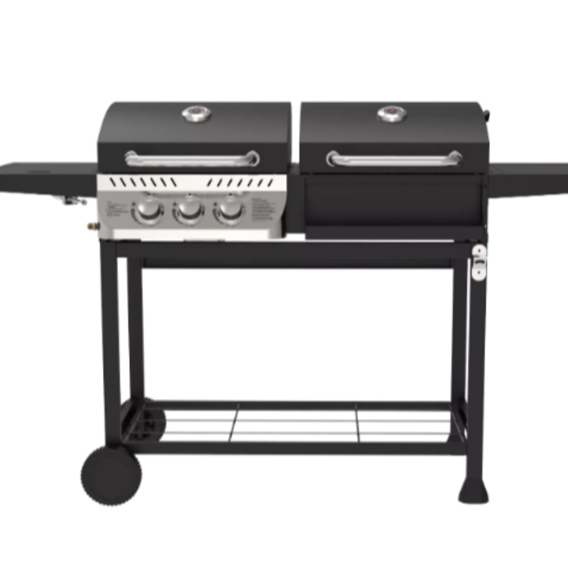 Moderne Roestvrij staal Thuis Keuken Indoor Metaal OEM Kookgerei Sets Roterende Barbeque Machine Gebouwd in Gas Draagbare Bbq Grills