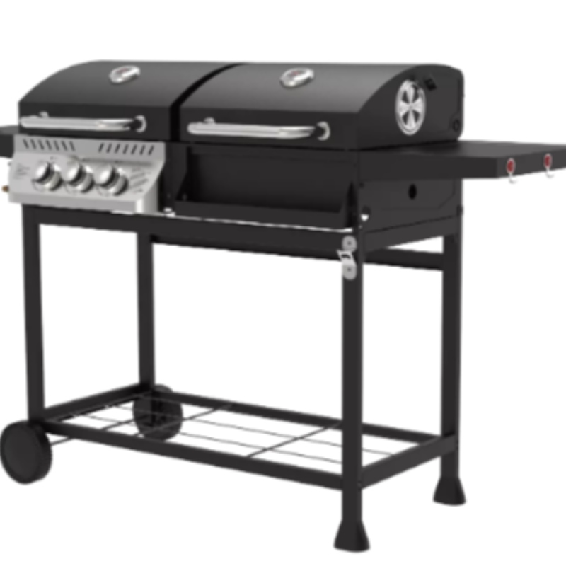 Moderne Roestvrij staal Thuis Keuken Indoor Metaal OEM Kookgerei Sets Roterende Barbeque Machine Gebouwd in Gas Draagbare Bbq Grills