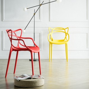 Moderne Geavanceerde Design Sense Leisure Comfortabele Cafe Stoel Stapelbare Eet Plastic Stoel