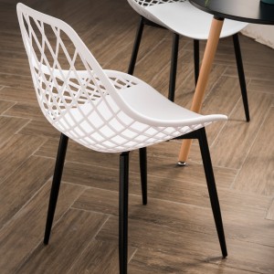 Hoge Kwaliteit Modern Design China Fabriek Plastic Mesh Stoel Eetkamer PP Seat Plastic Eetkamerstoelen