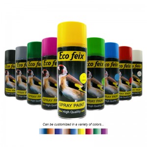 Hoge kwaliteit goedkope kleur acryl aerosol verf sample auto graffiti spray verf