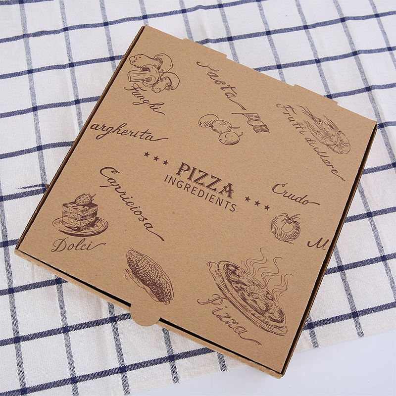 7/9/12 inch rechthoekige pizzabox, biologisch afbreekbare aangepaste doos voor pizza