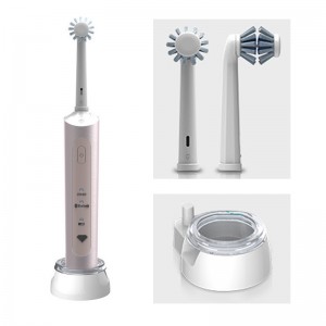 Oabes 2022 Nieuwe 3D dubbele borstel koprotatie reiniging laag geluid intelligent roterende volwassen elektrische tandenborstel