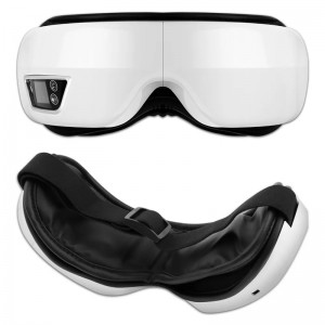 6d elektrische verwarmde luchtdruk Oogmassager met warmte, trillings Bluetooth -muziek Slimme verwarmde oogmassager, adaptieve tempelmassage voor oogontsparing, de oogcirculatie verbeteren, droge ogen verminderen, donkere cirkels, ontspa...