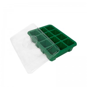 Plastic PS Mini Green House Seed Nursery Tray, Groothandel kiemplaat met koepel/Base