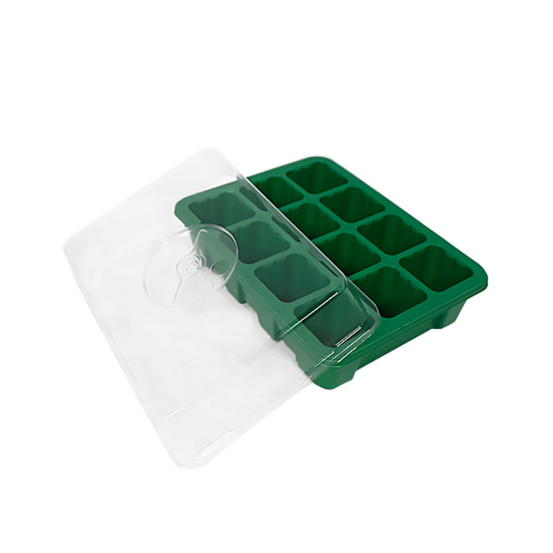 Plastic PS Mini Green House Seed Nursery Tray, Groothandel kiemplaat met koepel/Base