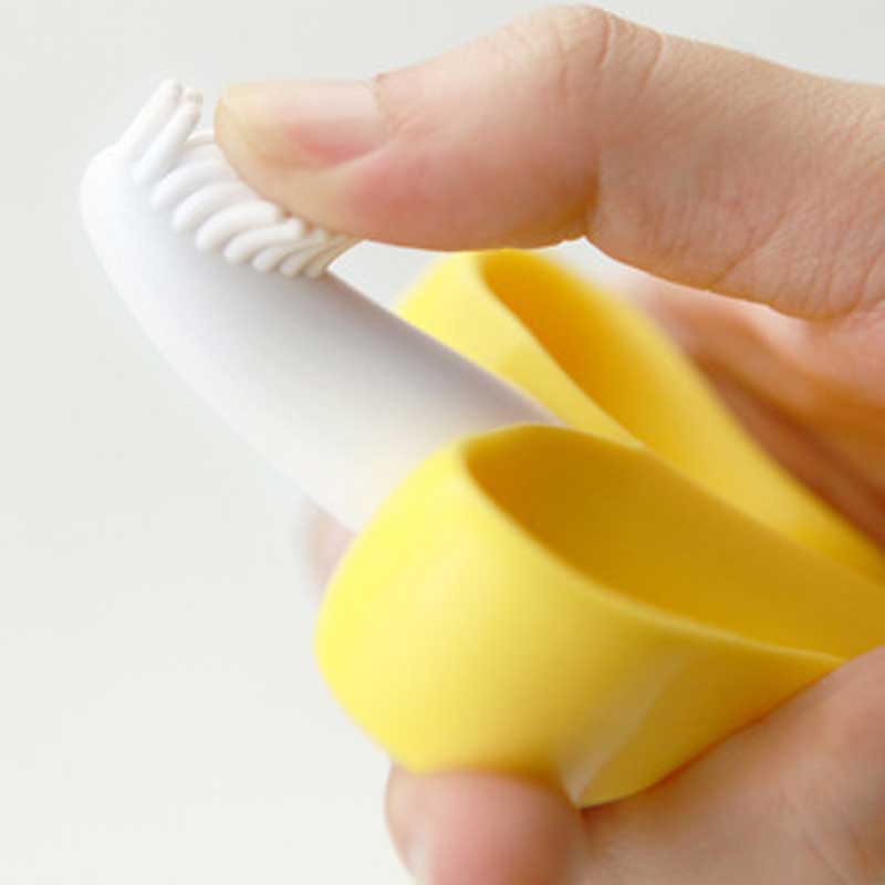 Banaan Baby TEETHER Siliconen Baby Tandborstel Baby Mini Tandborstel Training Tandenborstel en speelgoed speelgoed