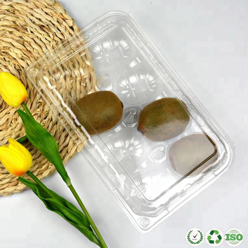 Food grade ademende doorzichtige plastic fruitcontainer voor kiwi