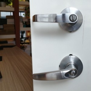7205 Grade 2 Commercial Duty Office Deur geknepen hendel Lockset, Satin Chrome Finish
