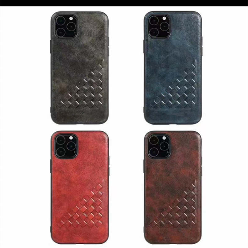 De iPhone14Pro van Apple is de heetste beschermhoes van de mobiele telefoons, eennieuwe populaire handgeweven valbestendige warmtedissipatie bescherming lederen kast