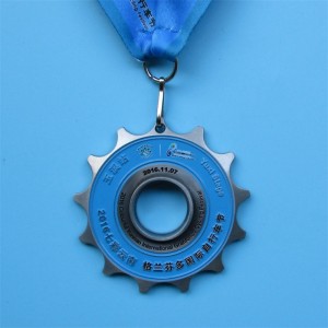 Cycling Race Medal met versnellingen Combinatie Medailles Souvenir