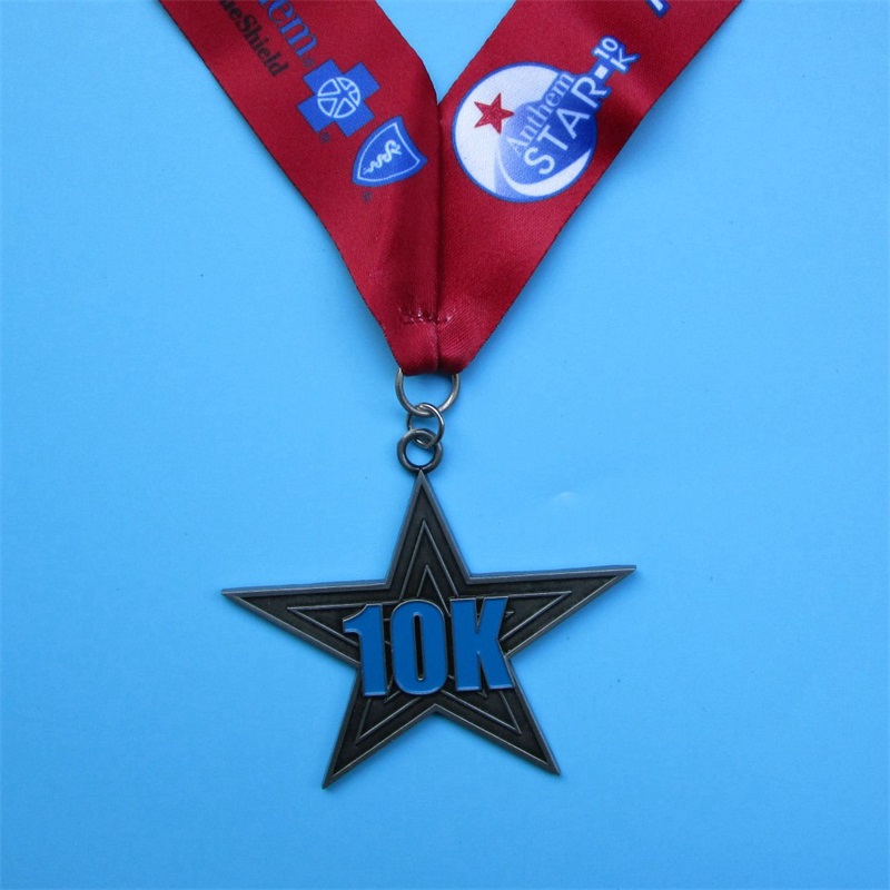 Triathlon -medailles ontwerpen uw eigen sportlegeringsmedaille met lint