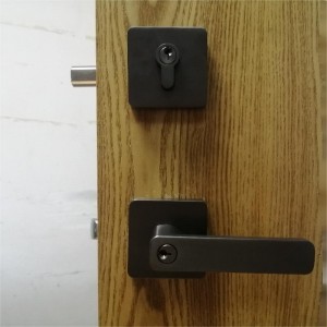 78001 vierkante ingangshendel met dubbele cilinder Deadbolt set ingedeeld Combo Lock (voor kantoor en voordeur), zware toegangsdeursloten, 1 pack