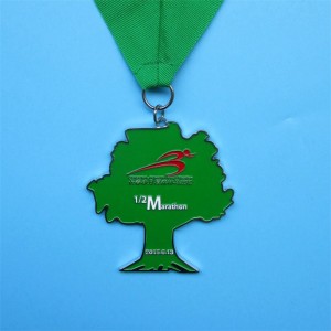 Mooi ontwerp doorschijnende email Imitatie Hard email metaal vergulde gouden zilveren koperen sportmedailles