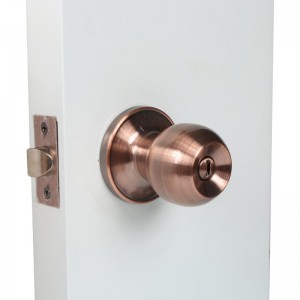 2501 Privacydeurknop voor slaapkamer en badkamer, interieur keyless ball deur slot- antiek koper