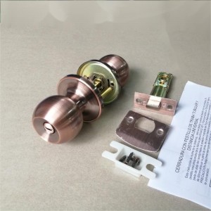 2501 Privacydeurknop voor slaapkamer en badkamer, interieur keyless ball deur slot- antiek koper