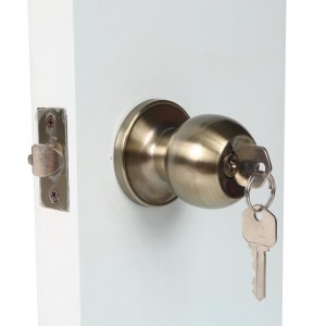 2501 Entry Deur Knop met slot en sleutel-, interieur- en buitendeurslot, standaard baldeurknop