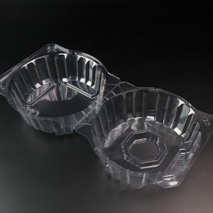 Transparante rpet of huisdier clamshell blister -container voor 1 pond salade kruid sla bowy verpakkingsdoos