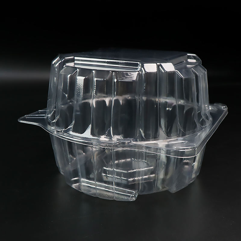 Transparante rpet of huisdier clamshell blister -container voor 1 pond salade kruid sla bowy verpakkingsdoos