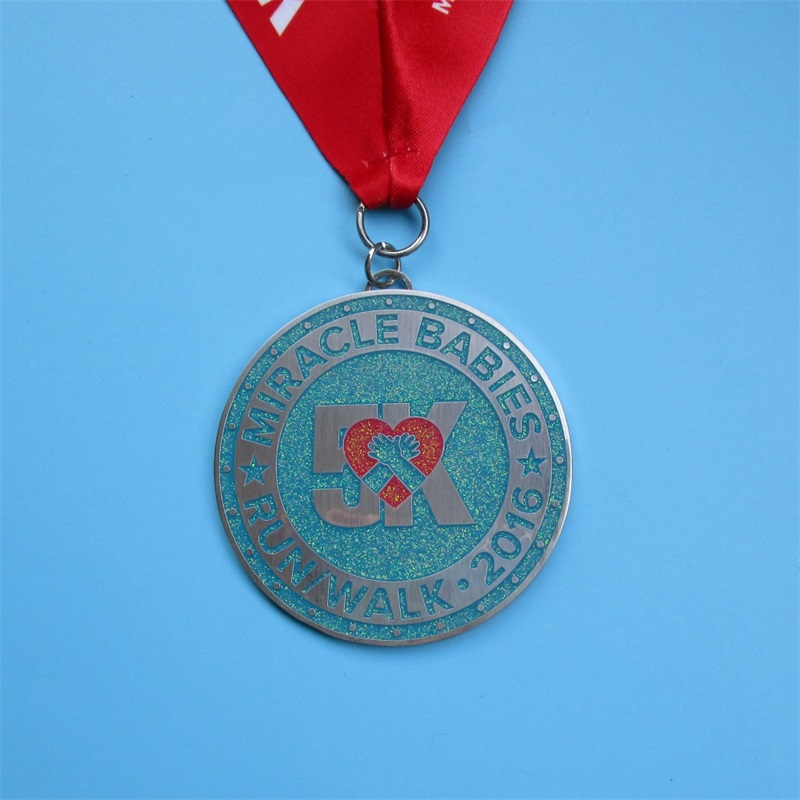 Souvenirs van publieke welzijnsactiviteiten Glitter Metal Medals