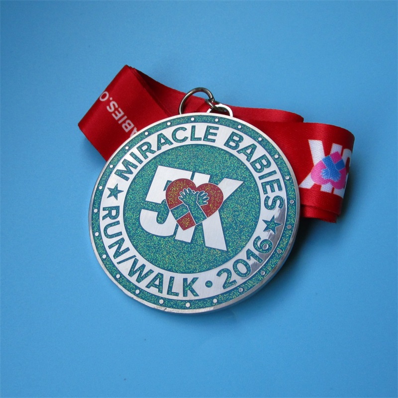 Souvenirs van publieke welzijnsactiviteiten Glitter Metal Medals