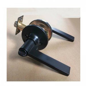 7303 zink Grade 3 Certificated Leverset Lever Lock, Good Quality Sluited Entry Entry Lever Set, Matte Black