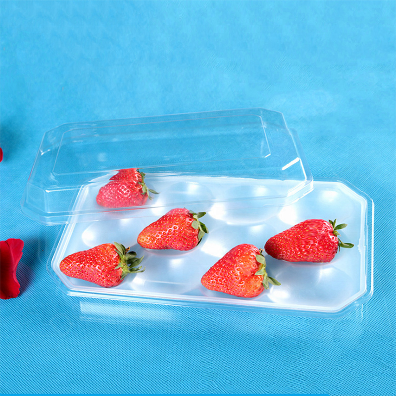 Groothandel Wegwerp doorzichtige plastic fruit Blister Tray verpakkingscontainer met deksel met deksel