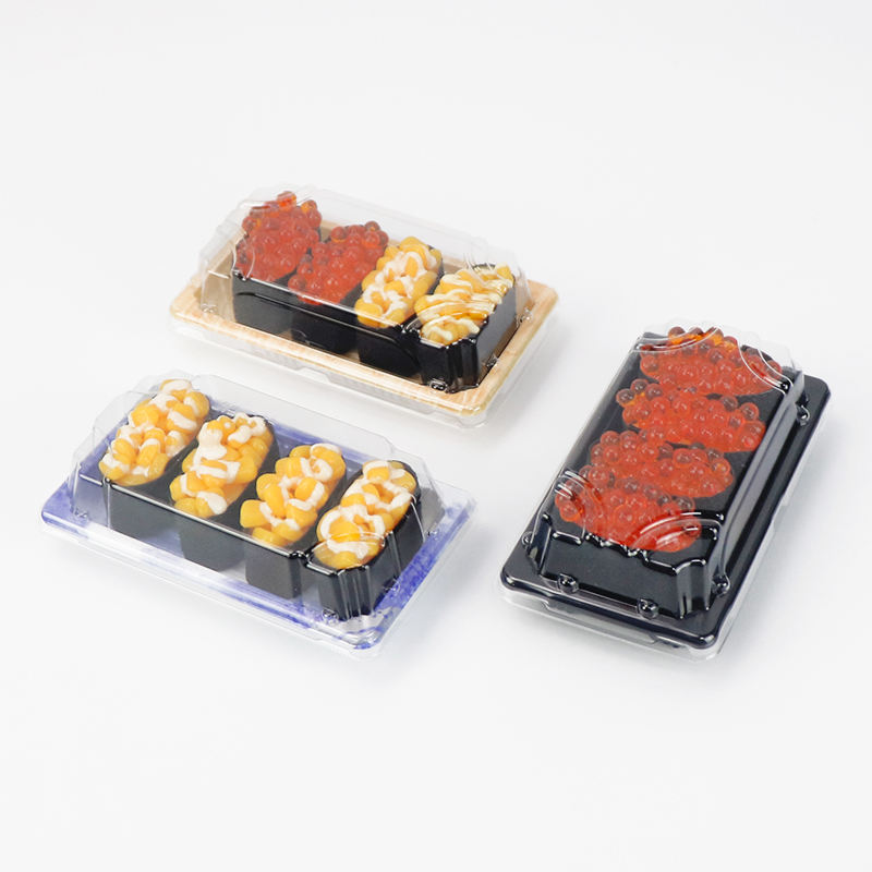 Groothandel Takeway Eco Vriendelijke wegwerpbaar Draaibaar Plastic Japanse Sushi Box