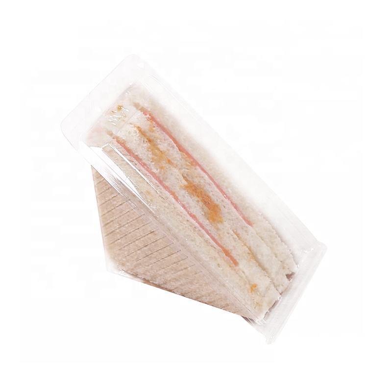 Clear Triangle Box Packaging Groothandel Plastic Voedsel aangepaste label wegwerpbaar Sandwich en Cake Customer \\ 'S Logo Pet, PLA