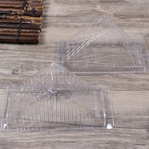Clear Triangle Box Packaging Groothandel Plastic Voedsel aangepaste label wegwerpbaar Sandwich en Cake Customer \\\\ \'S Logo Pet, PLA