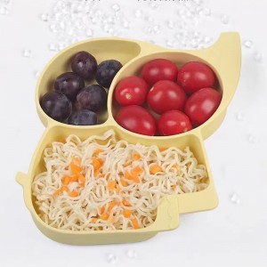 Zuigplaten voor baby\'s siliconen olifantenplaat complementaire voedsel set voor zuigelingen olifant bpa gratis baby diner kom siliconen aangepaste kleur acceptabel diner verdeeld bord voor kinderen